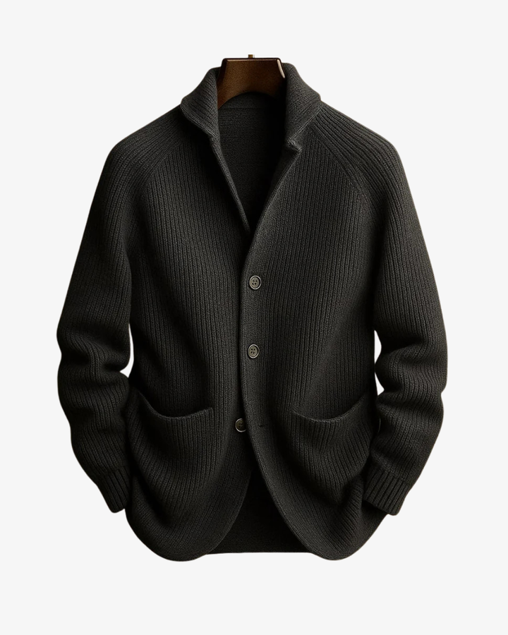Lawrence | Tailored Button-Front Knit Cardigan