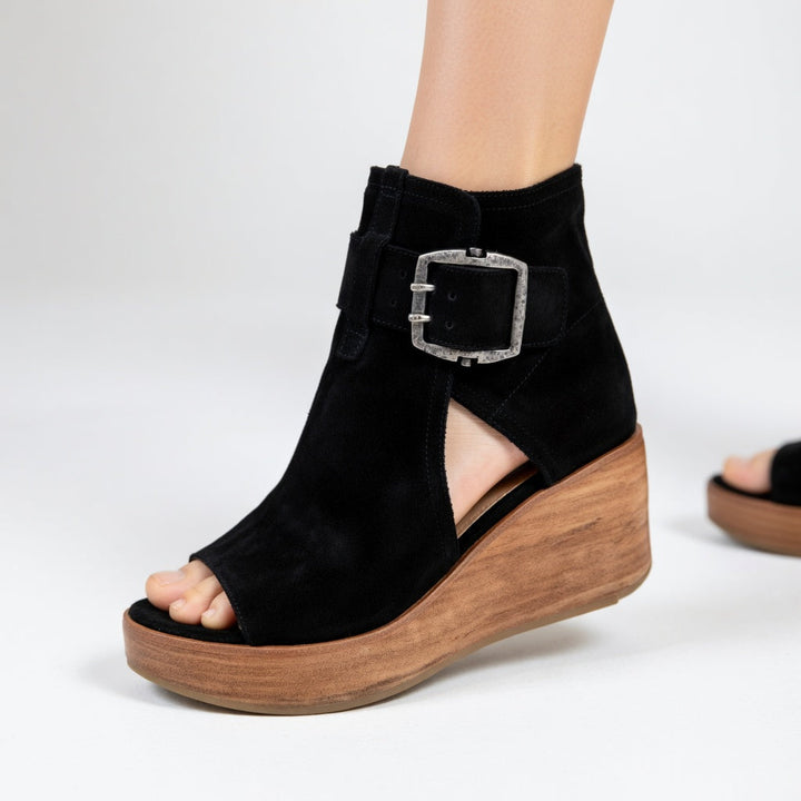 Orélisse | Open-toe Wedge Ankle Boots