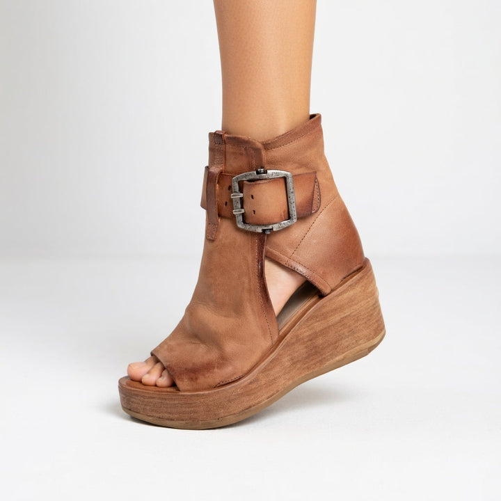 Orélisse | Open-toe Wedge Ankle Boots