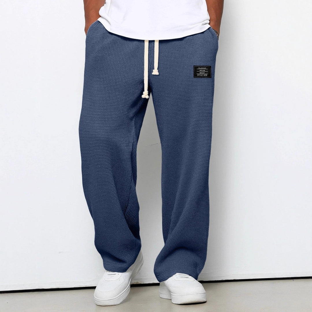 Lorenzo | Wide-leg Pants with a Honeycomb Weave