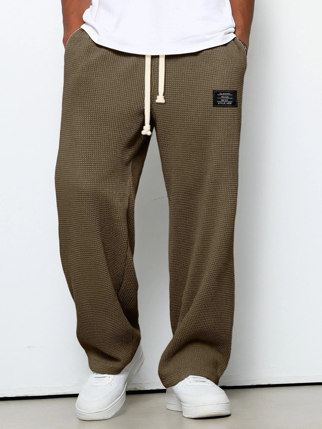 Lorenzo | Wide-leg Pants with a Honeycomb Weave