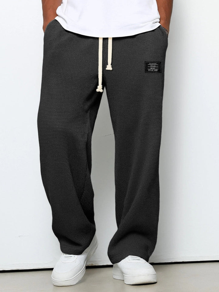Lorenzo | Wide-leg Pants with a Honeycomb Weave