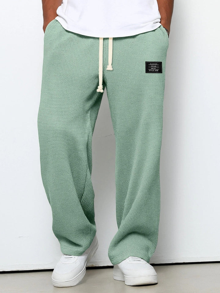Lorenzo | Wide-leg Pants with a Honeycomb Weave