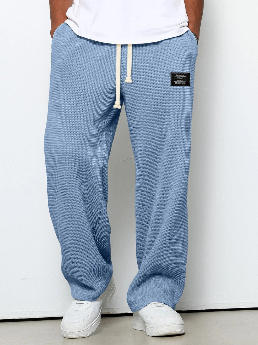 Lorenzo | Wide-leg Pants with a Honeycomb Weave