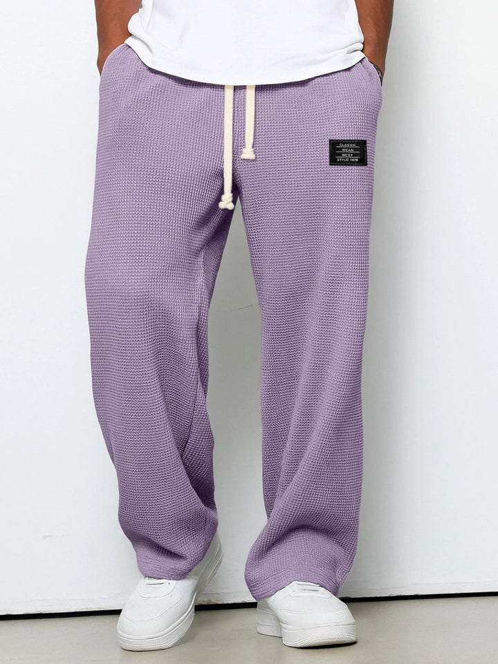 Lorenzo | Wide-leg Pants with a Honeycomb Weave