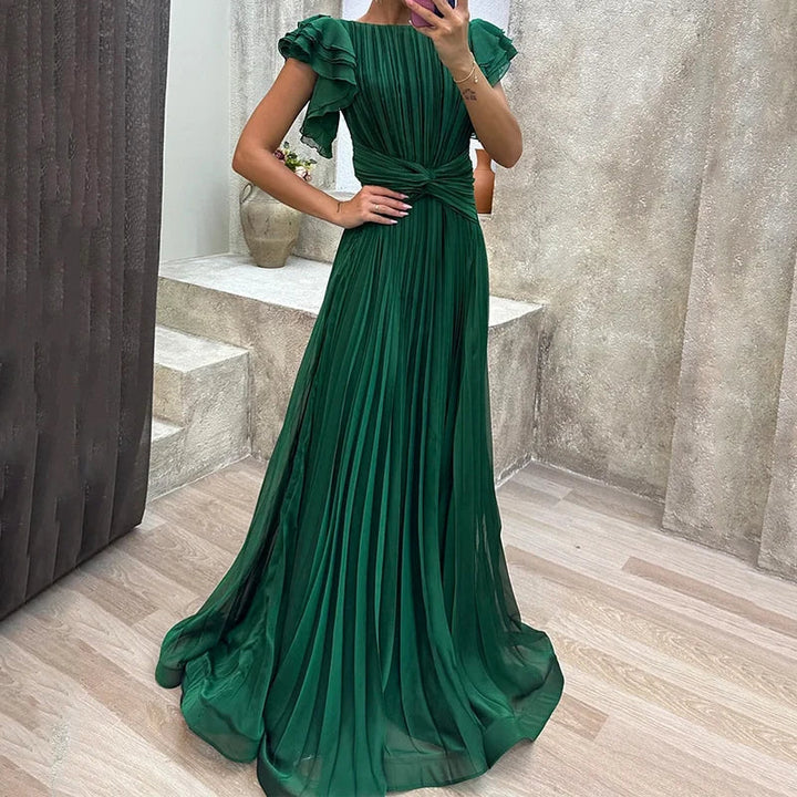 Crystal | Pleated Maxi Dress