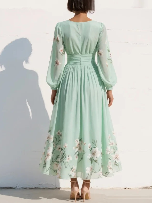 Celeste | Midi Dress with V-Neck